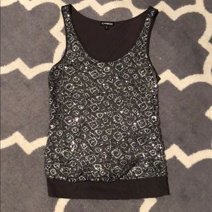 Express Lace and Sequin Top